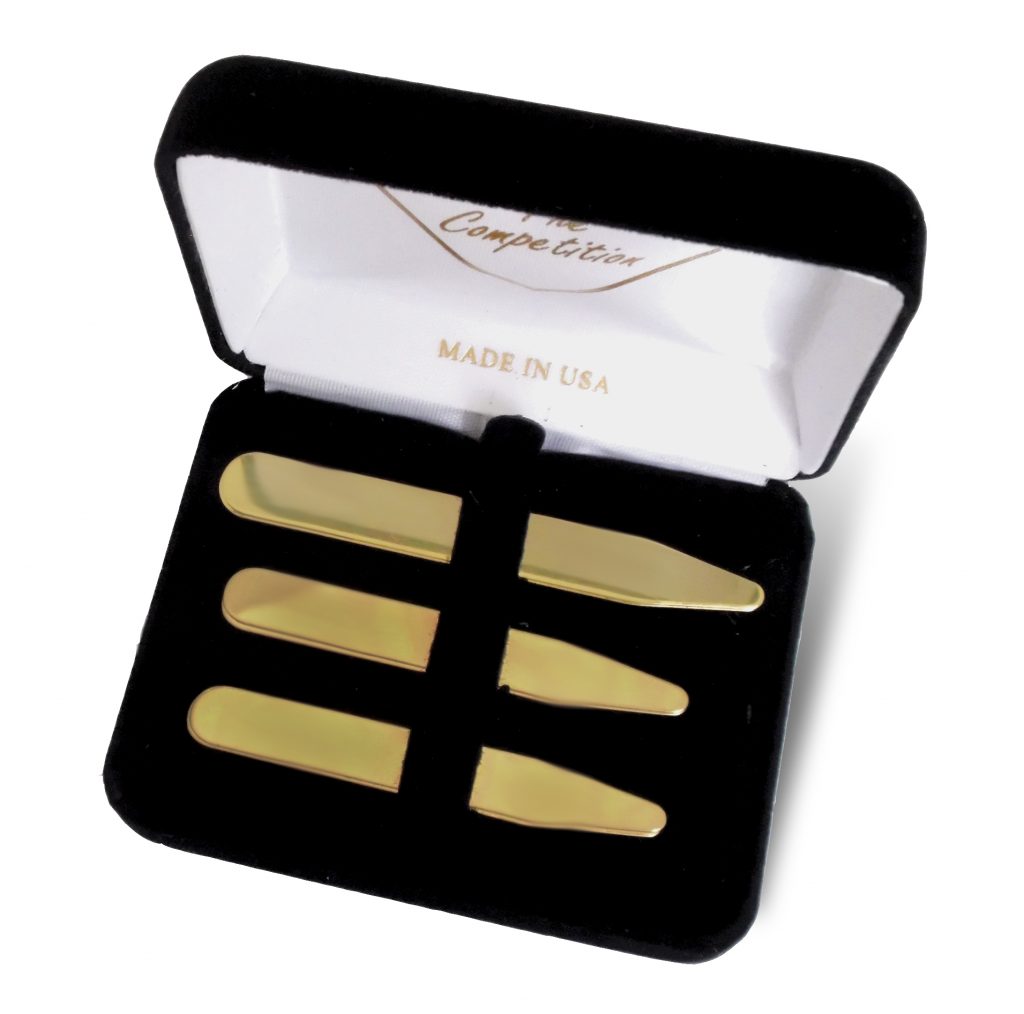 3 Sets Solid Brass Collar Stays 2 sets 2 ½ inches & 1 set of 2" / Will