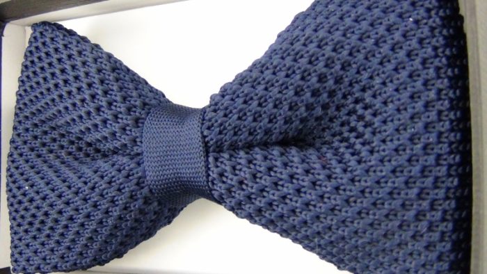 Effeti blue bow tie top view