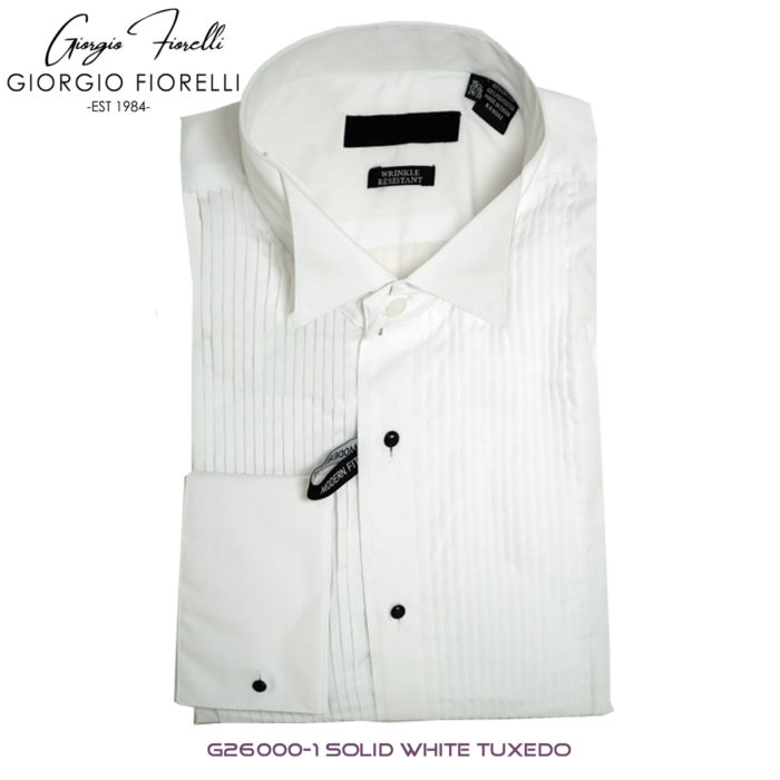 Giorgio Fiorelli White Wing Tip Tuxedo Shirt