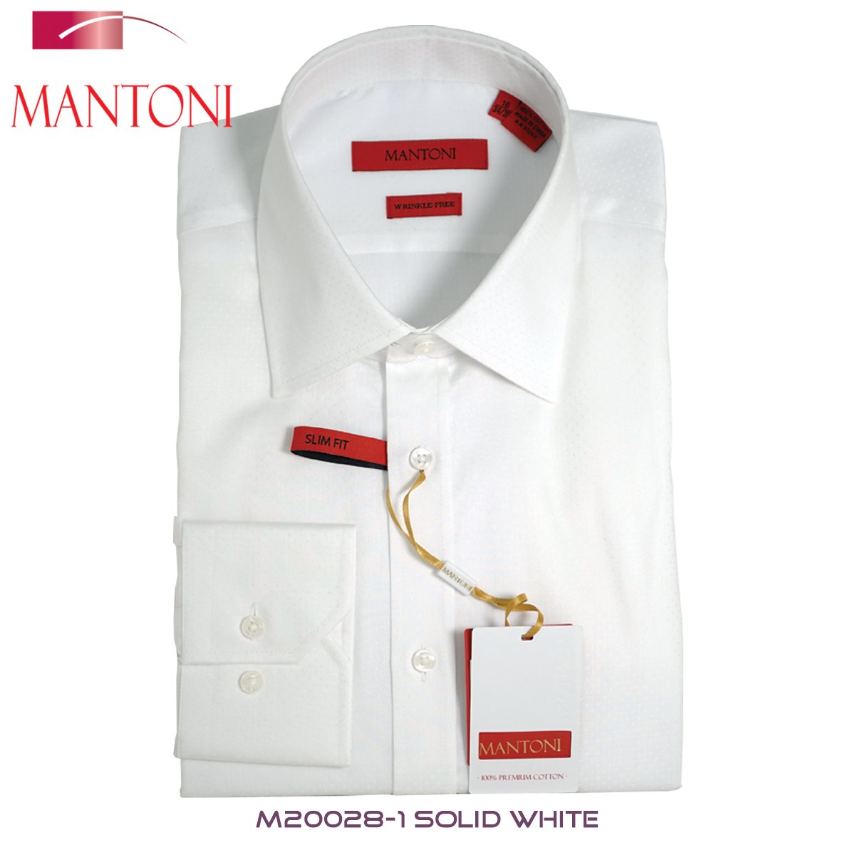 Mantoni White Wing-Tip Tuxedo Shirt