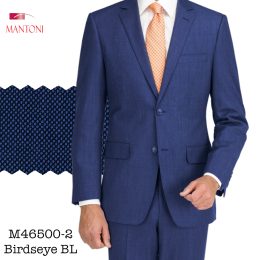 Mantoni Birdseye Blue or Gray Two-button 140's Super Wool