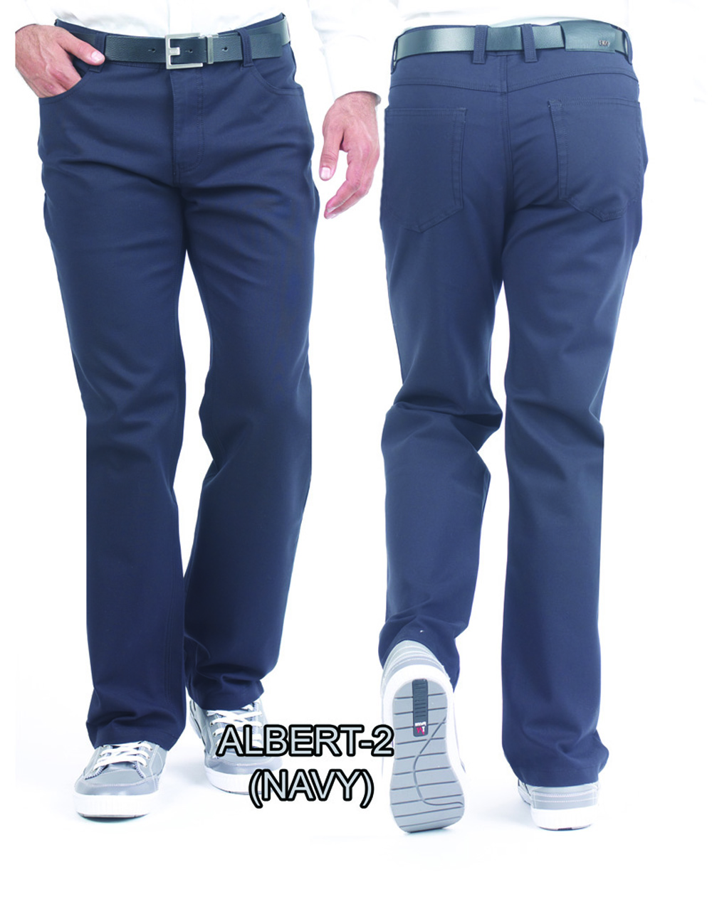 Enzo Navy Denim Jeans - Albert-2 - Moda Italy Fashion
