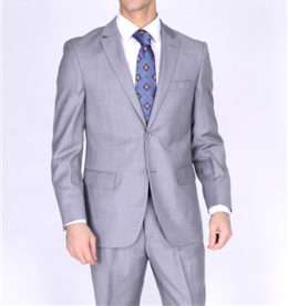 Mantoni Gray Two-button Super Wool Suit