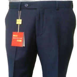 Mantoni Black Flat Front Italian Wool Modern or Slim-Fit Trousers - Moda  Italy Fashion