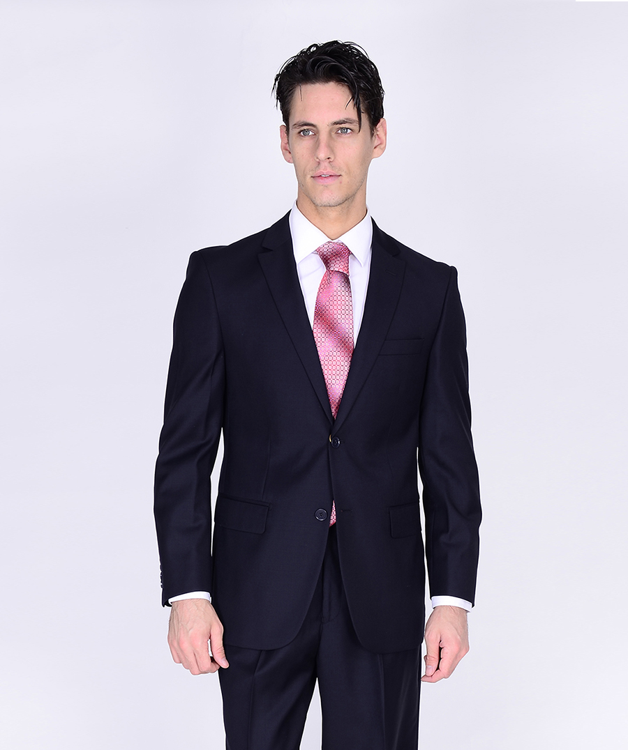 Mantoni Black or Gray 2-Button Slim or Modern Fit Suit
