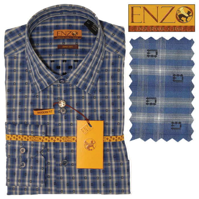 Enzo contemporary Men sport Shirt 100% Cotton
