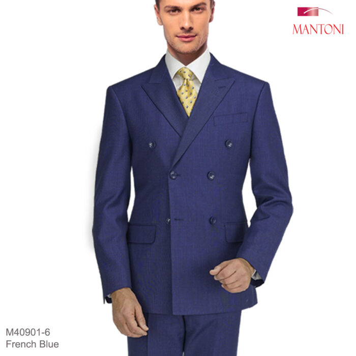 Mantoni Double Breasted suit in French Blue