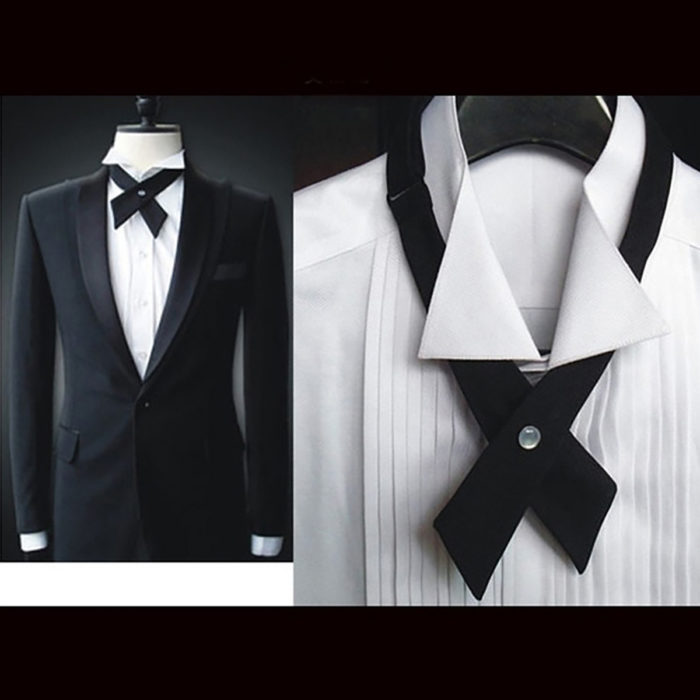 Black Bow Tie Cross formal Look