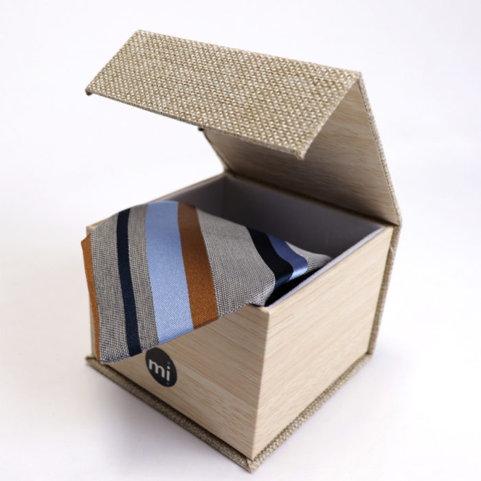 Silk stripe Italian handmade Tie C107box