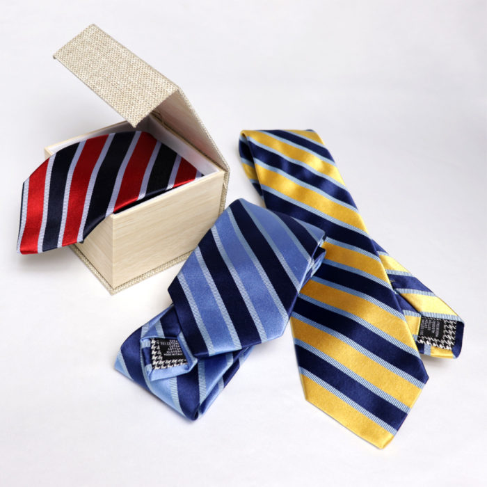 Silk stripe Italian handmade Tie C109