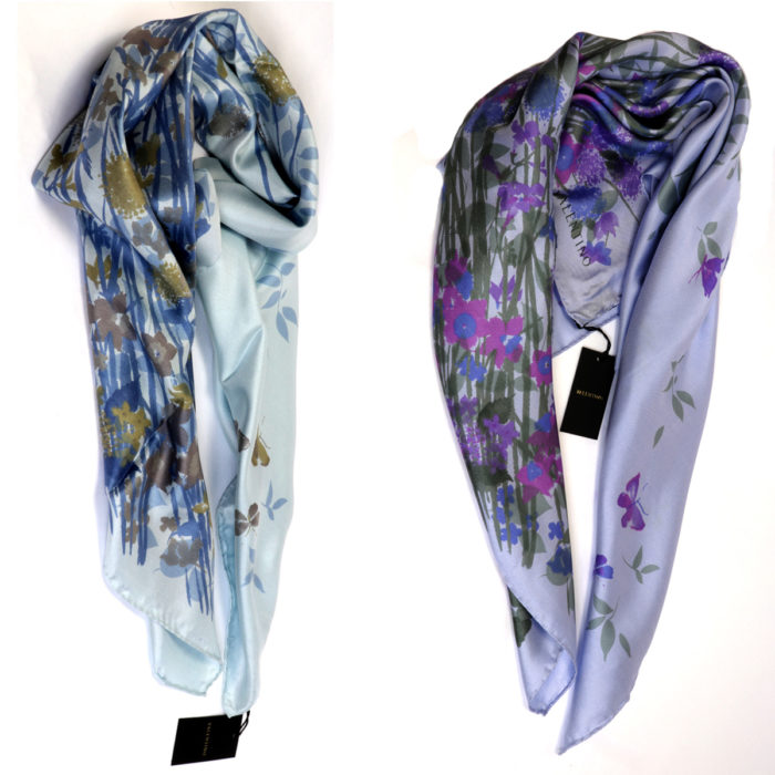 Floral Silk made in Italy Scarves