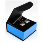 Diamond Tie bar Cufflink Set 2"