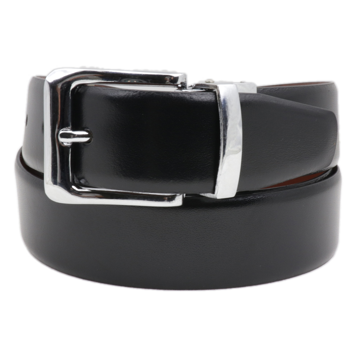 Trafalgar Men's Maverick 32mm Reversible Leather Dress Belt - Black to Brown