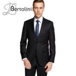 Bertolini Wool & Silk 2Pc 2 Buttons Black or Charcoal in CA, NY