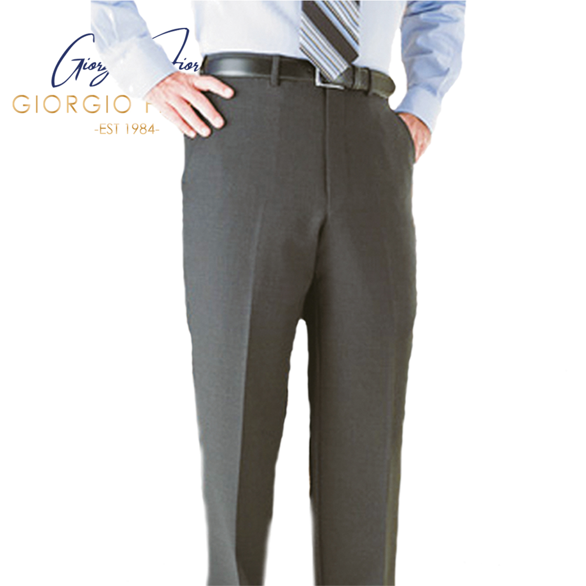 Giorgio Fiorelli Flat Front Trousers in 5 Colors in CA, NY, NJ, - Moda ...