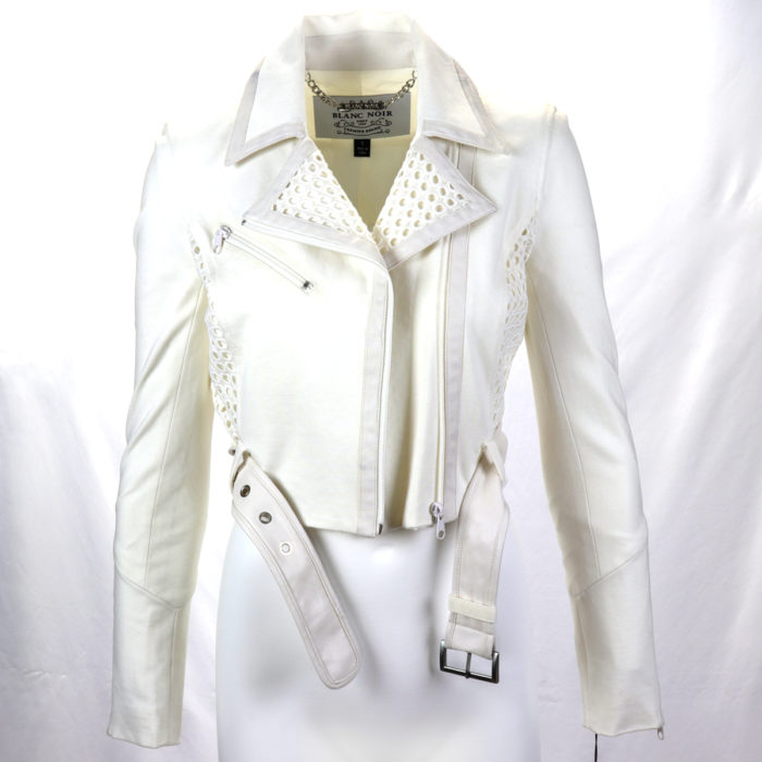 Blanc Noir Moto Off White Jacket