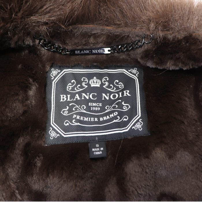Blanc Noir Brown Chainlink Wrap Coat