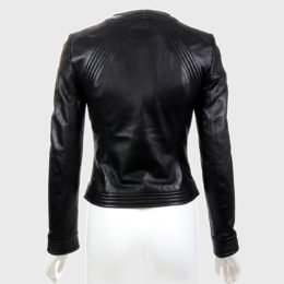 Black Lamb Leather Moto Jacket in CA, - Moda Italy Fashion