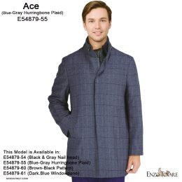 ACE Winter Coat in Black, Charcoal, Camel or Navy by Enzo in CA