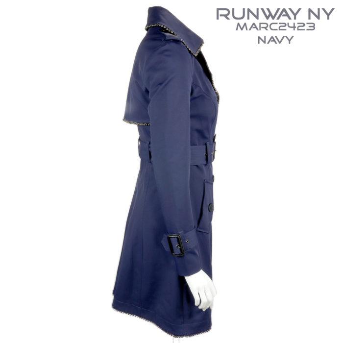Runway NY Navy Double Breast Trench Coat