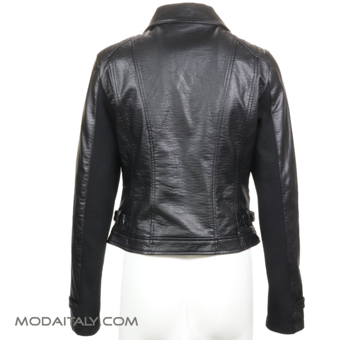 BNCI Black Leatherette Biker Jacket
