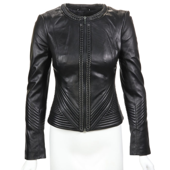 Black Lamb Leather Moto Jacket