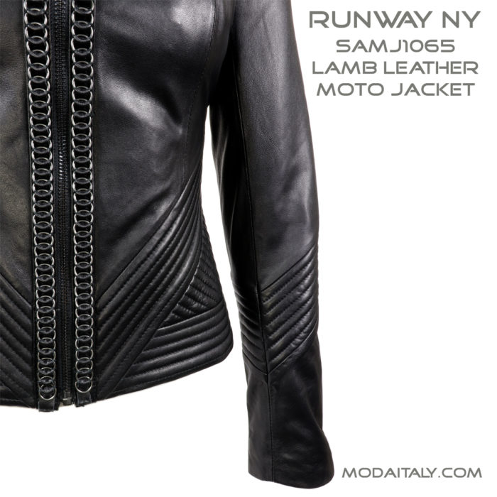 Black Lamb Leather Moto Jacket
