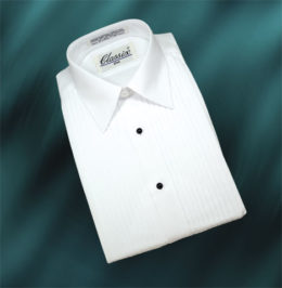 Classix Mens Colored Tuxedo Shirts 1/8 Inch Pleat Wing Collar 