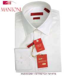 Mantoni Stretch White Dress Shirt