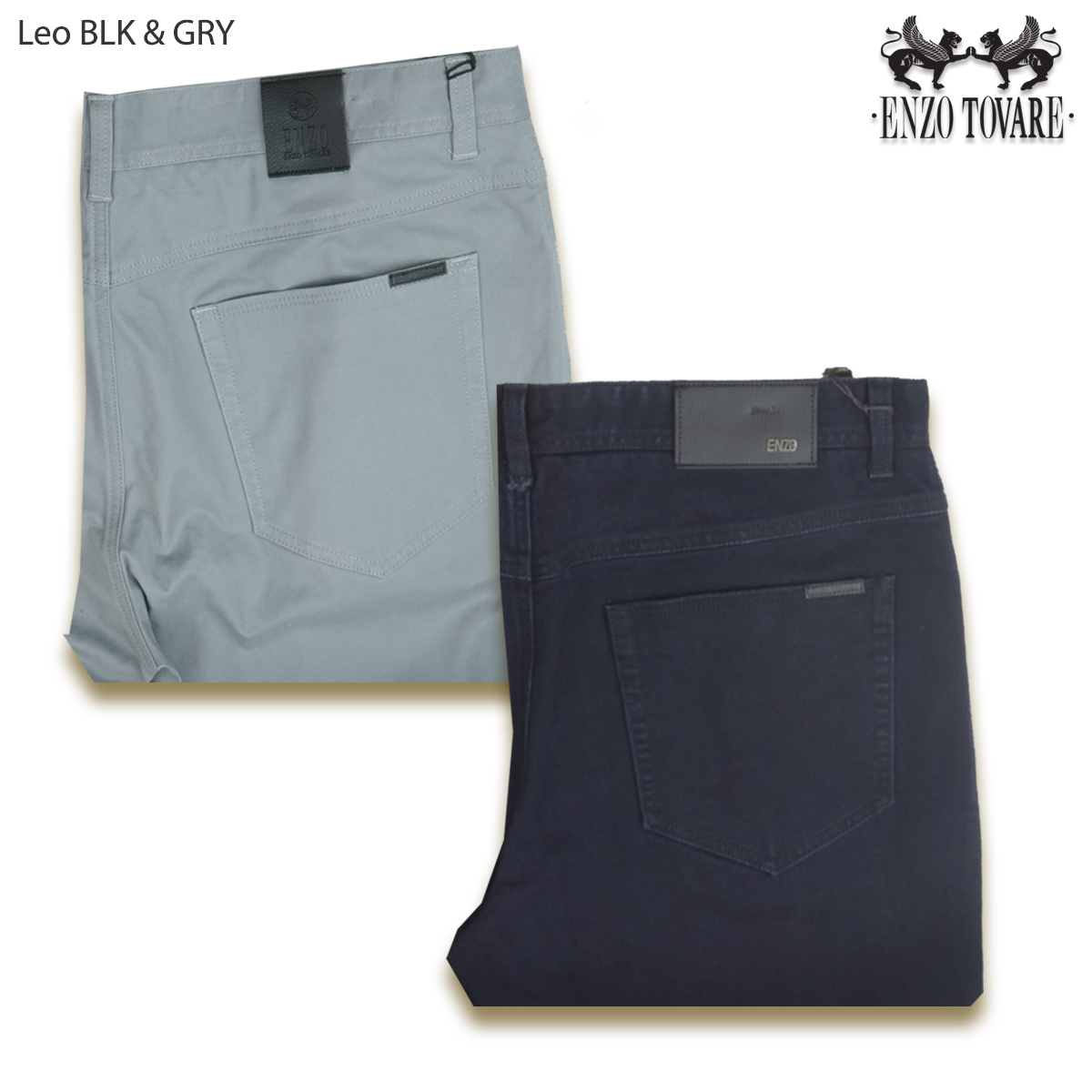 Enzo Leo Jeans Gray Fabrics -