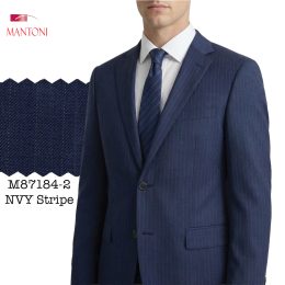Mantoni Gray or Navy Stripe Two-button Wool
