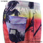 Ocean Current Rainbow Hawaiian Board Shorts Swim Trunks