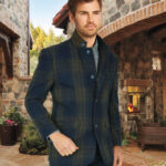 Enzo Dan Jacket Navy Plaid
