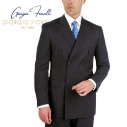 Double-Breast Suit, Black Stripe by Giorgio Fiorelli