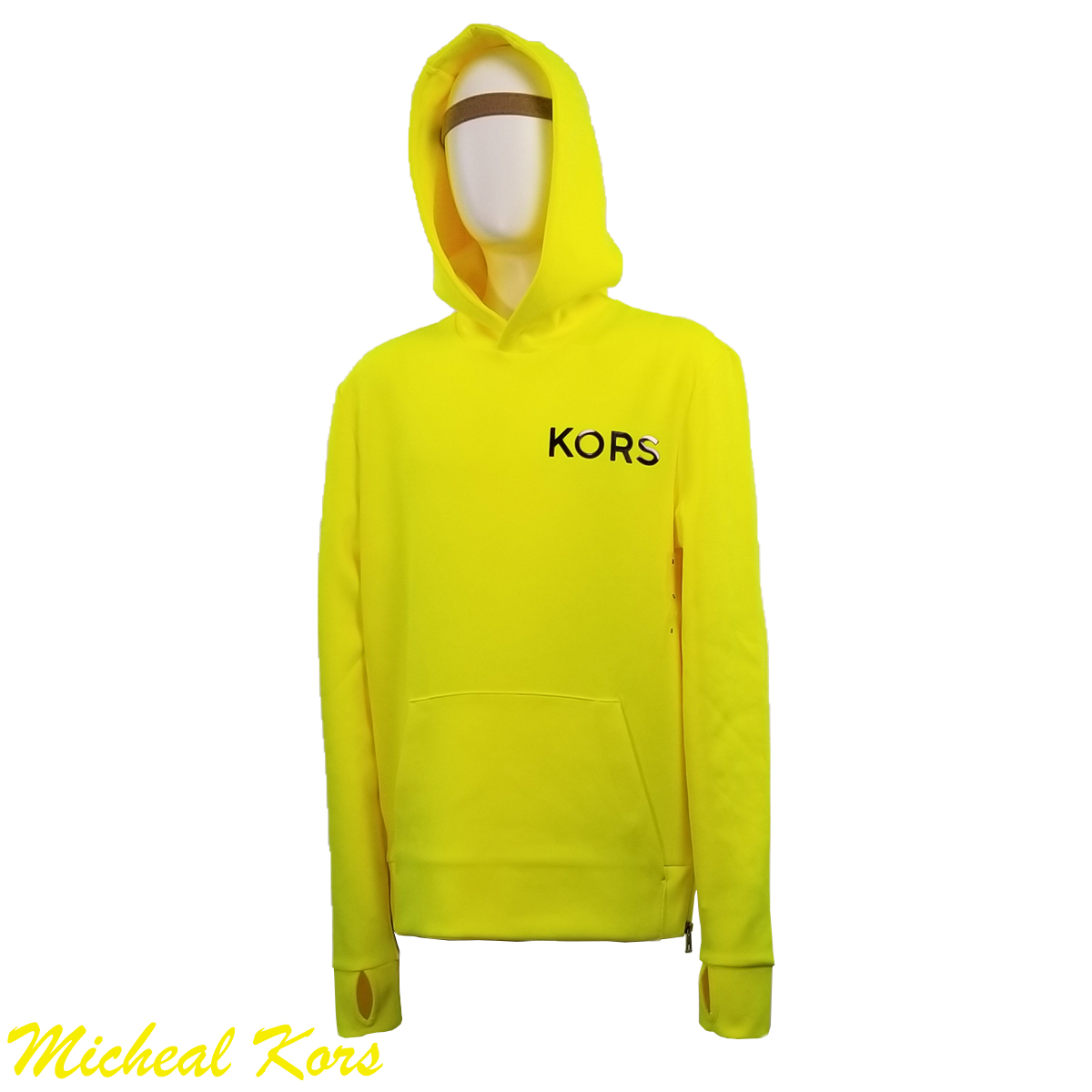 Michael Kors Neon Yellow Hoodie Sport Sweater in CA - Moda Italy Fashion