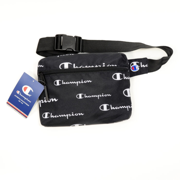 Champion Black w Multi-Logo Passport Waist Pack