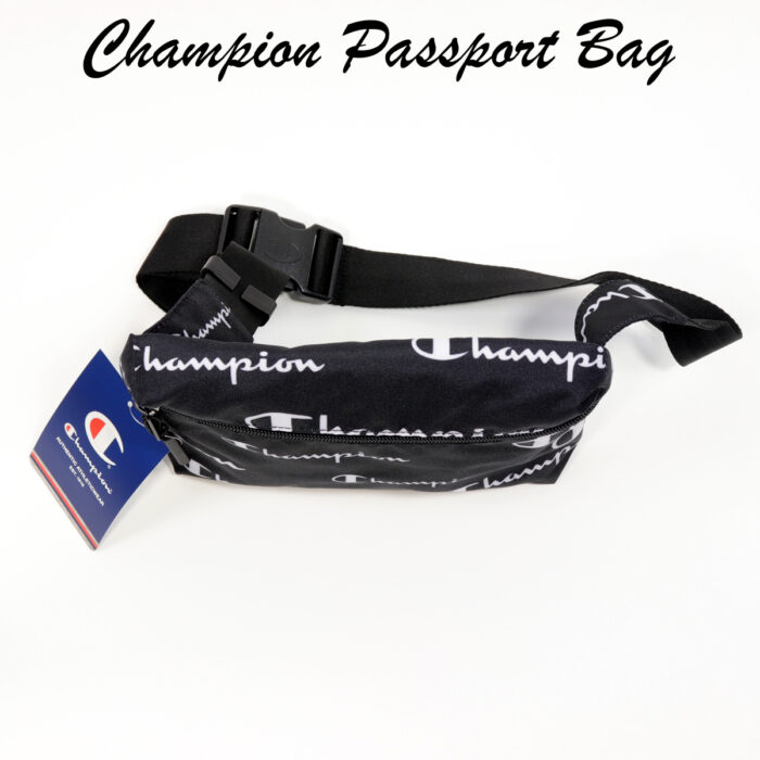 Champion Black w Multi-Logo Passport Waist Pack