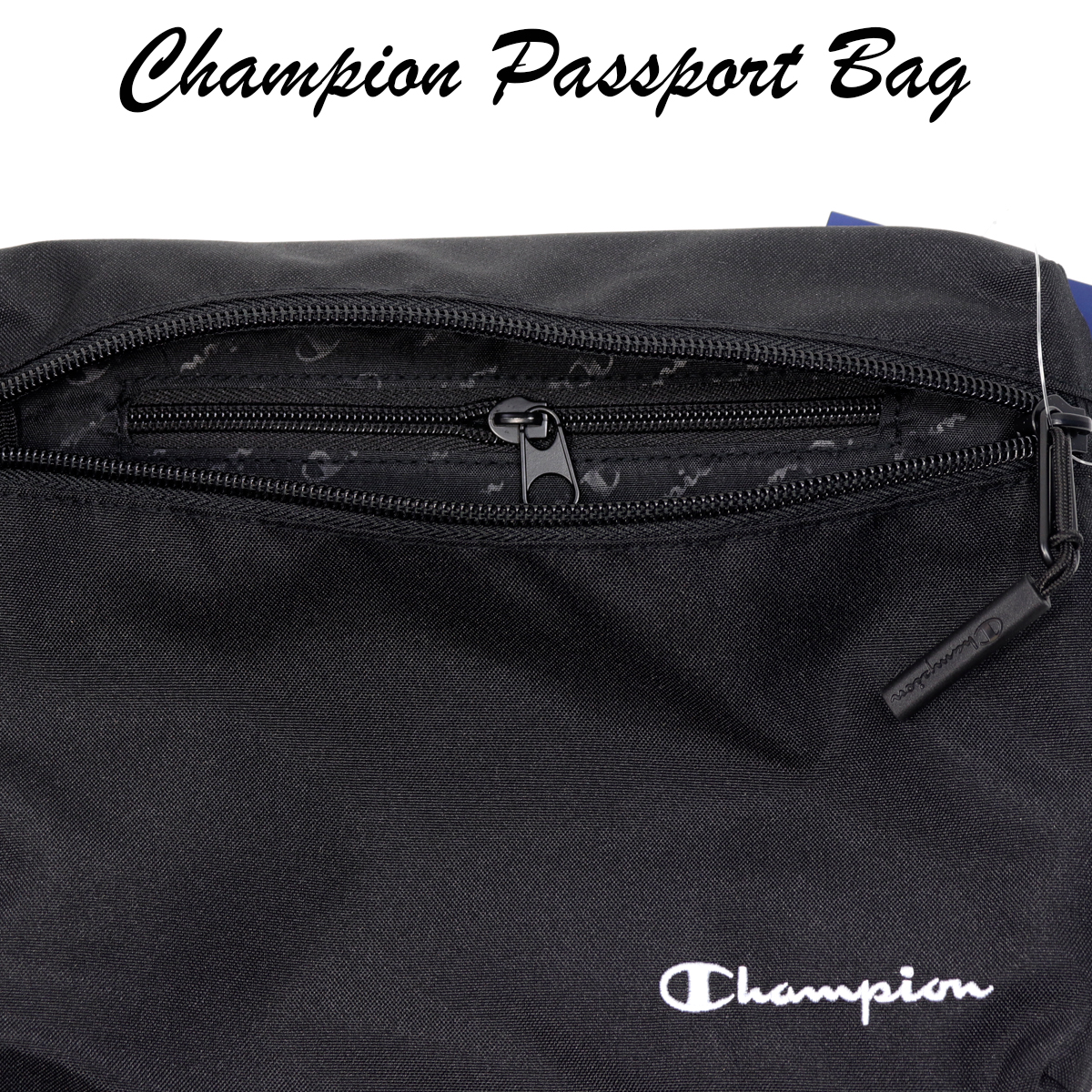 Champion Black Passport Waist Bag in NY - Moda Italy Fashion