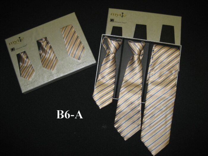 Tan & Blue Stripes Father & Sons NeckTies