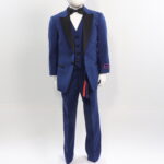 Arlan Boys Tuxedo in French-Blu, Blk, and Gry {On Super Sale $115} - Image 3