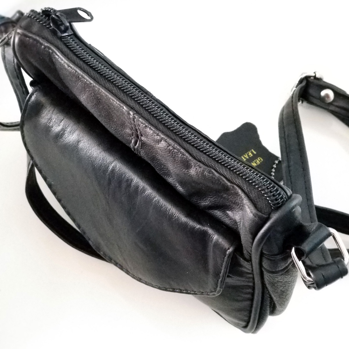 Small Leather Shoulder Bag Black