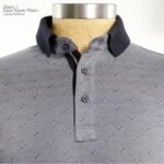 Dante-1 Enzo Long sleeve Polo Shirt Grey - Image 4