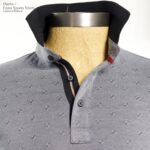 Dante-1 Enzo Long sleeve Polo Shirt Grey - Image 3