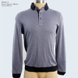 Dante-1 Enzo Long sleeve Polo Shirt Grey