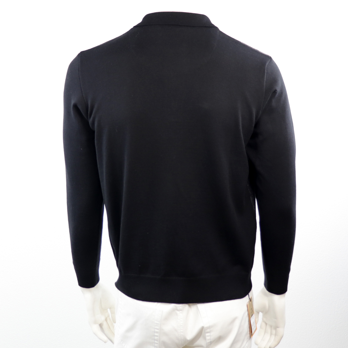 Dino-1 Enzo Long sleeve Polo Shirt Grey/Black in CA- Moda Italy Fashion