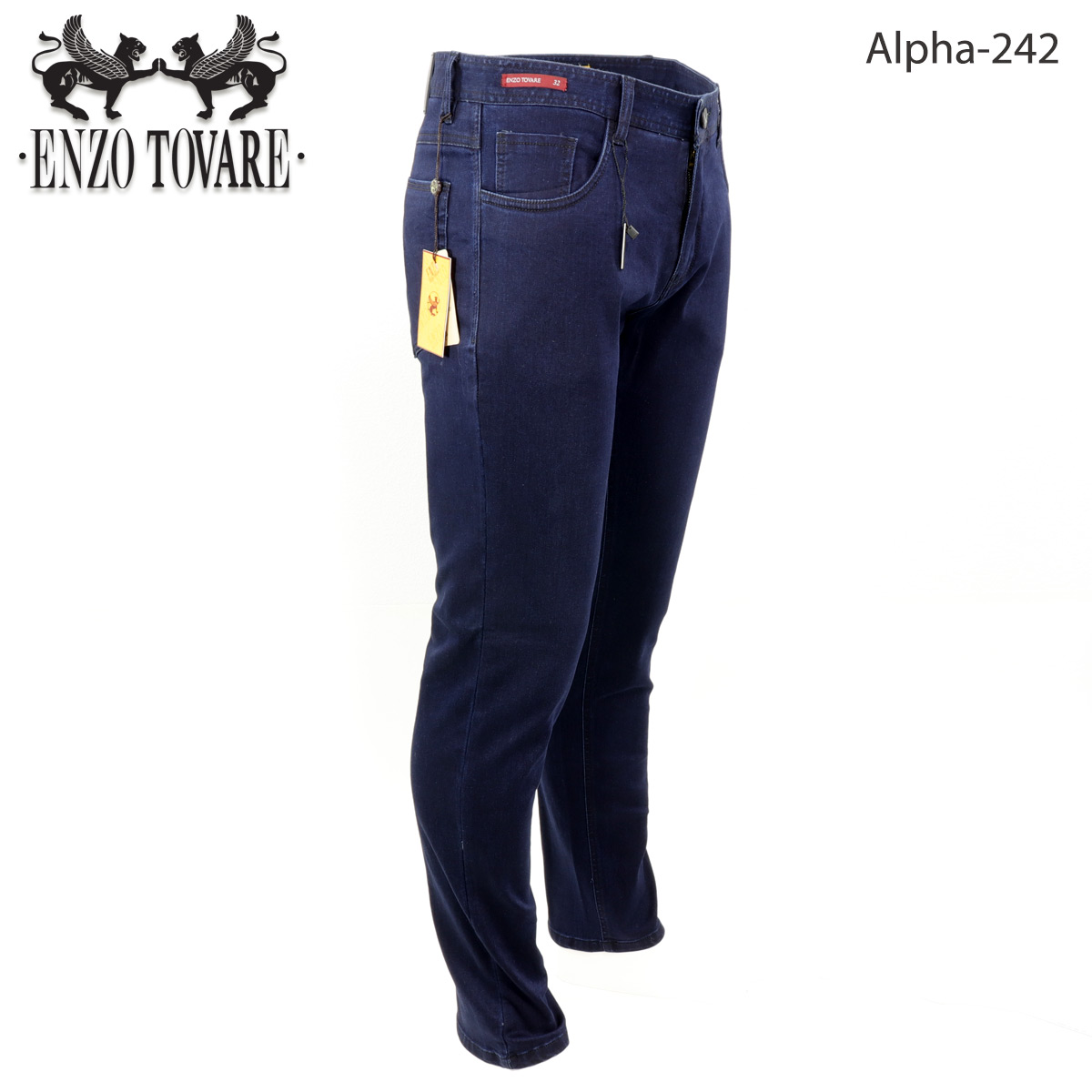 Enzo Alpha-339 Blue Denim Jeans in CA, NY- Moda Italy Fashion