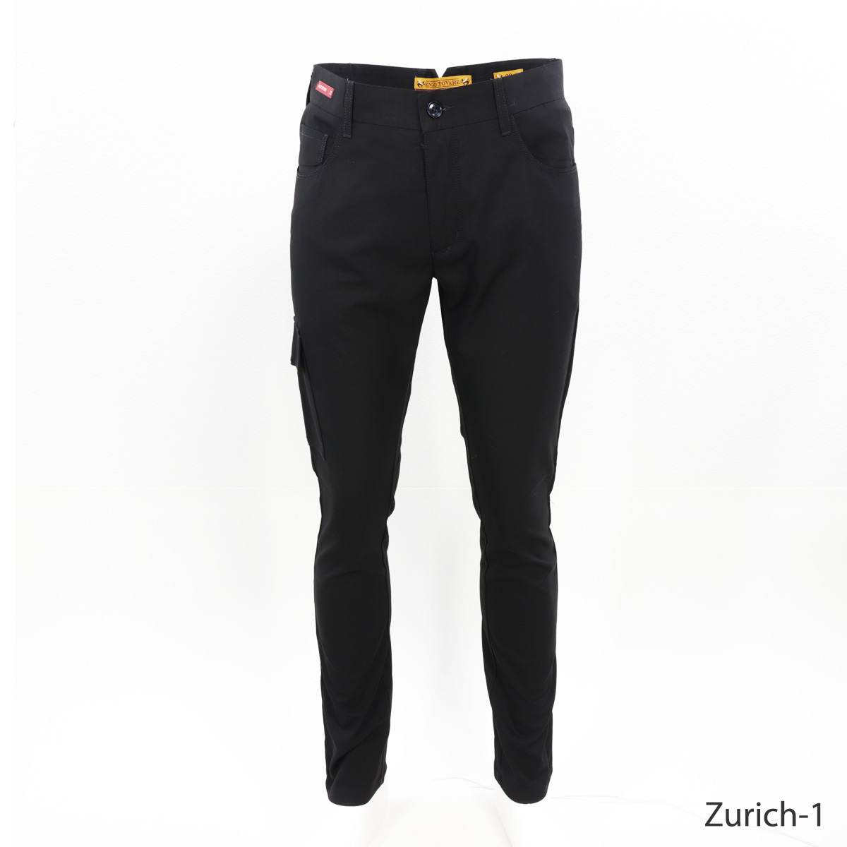 Zurich-1 Black Cargo-Jeans by Enzo Tovare in CA - Moda Italy Fashion