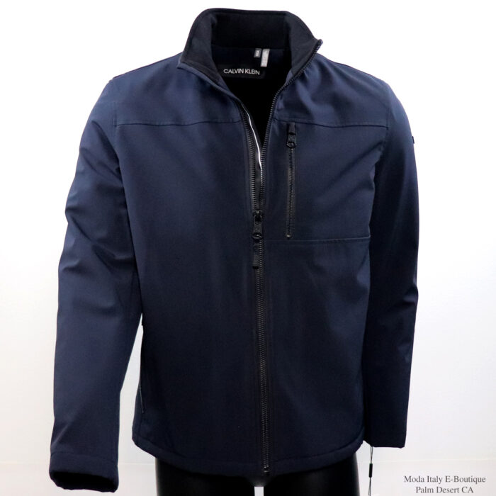 Calvin Klein Men's Sherpa Lined Jacket Long Sleeve Full Zip Soft Shell Jacket