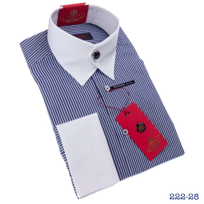 Axxess Cross High-Collar Dress Shirt