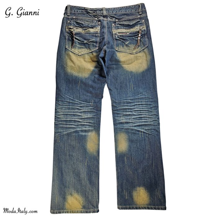 G. Gianni Classic Jeans in Blue Two tone Back